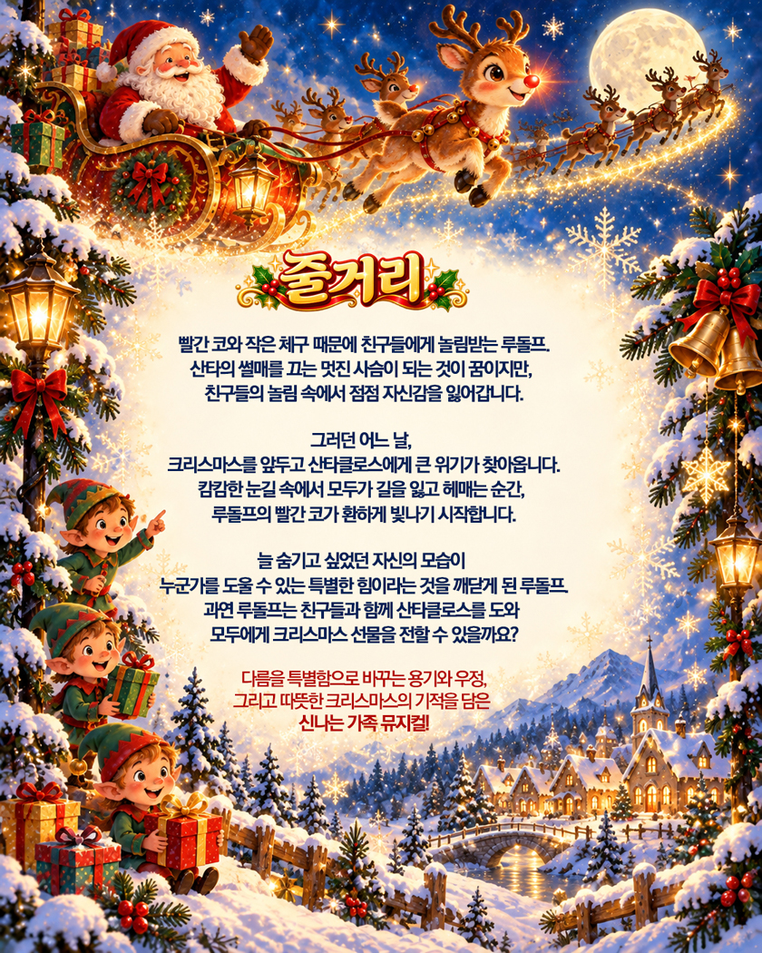 만원의행복 (2026년성탄가족 뮤지컬) 산타마을의 루돌프와 산타클로스 - 진주