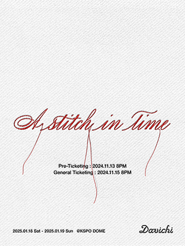 2025 DAVICHI CONCERT 〈A Stitch in Time〉단독판매 공연 포스터