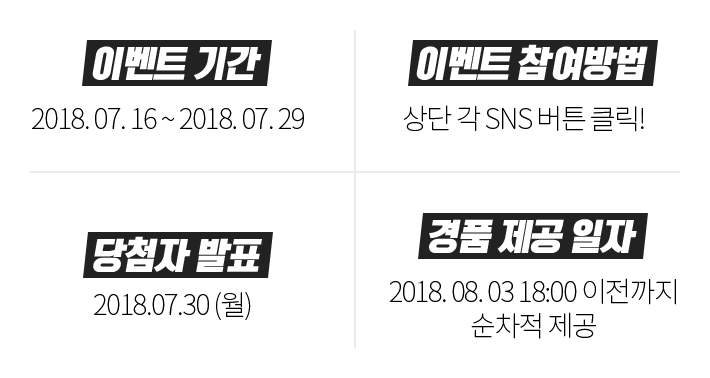 이벤트 기간, 참여방법 및 당첨자 발표