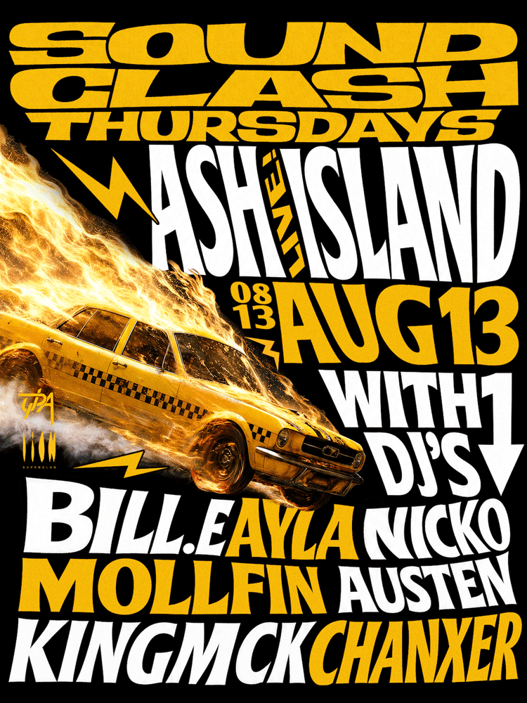 SOUNDCLASH THURSDAY‘S live ASH ISLAND