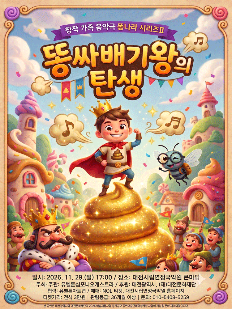 창작가족음악극 똥나라시리즈2 똥싸배기왕의 탄생 - 대전