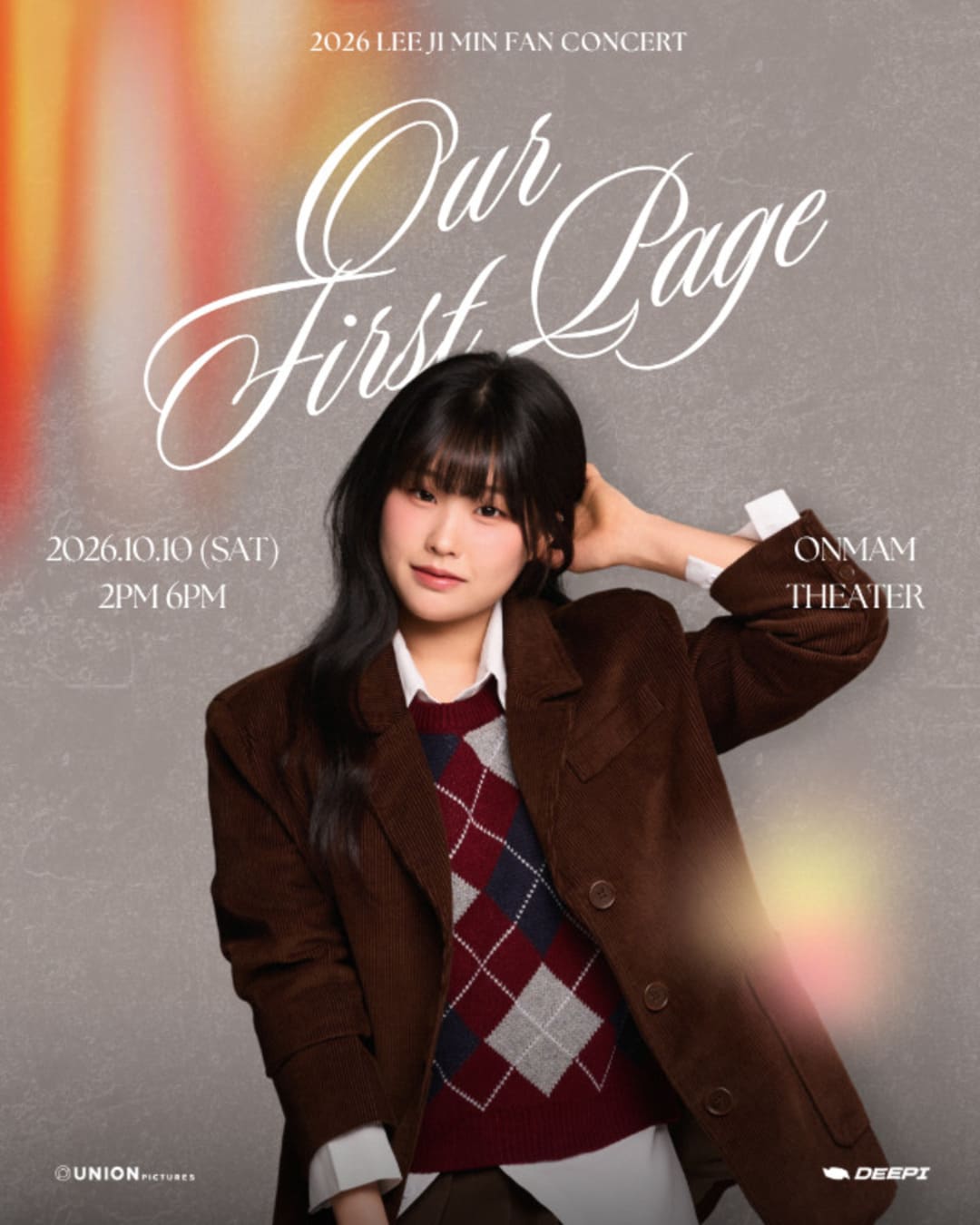 지민 2026 LEE JI MIN FAN CONCERT 「Our First Page」 포스터